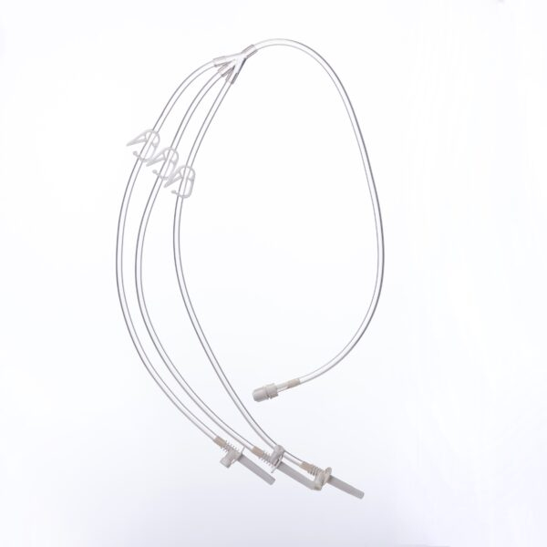36inch 3-Lead Male Empty IV Bag Connector Set with Vented Spikes